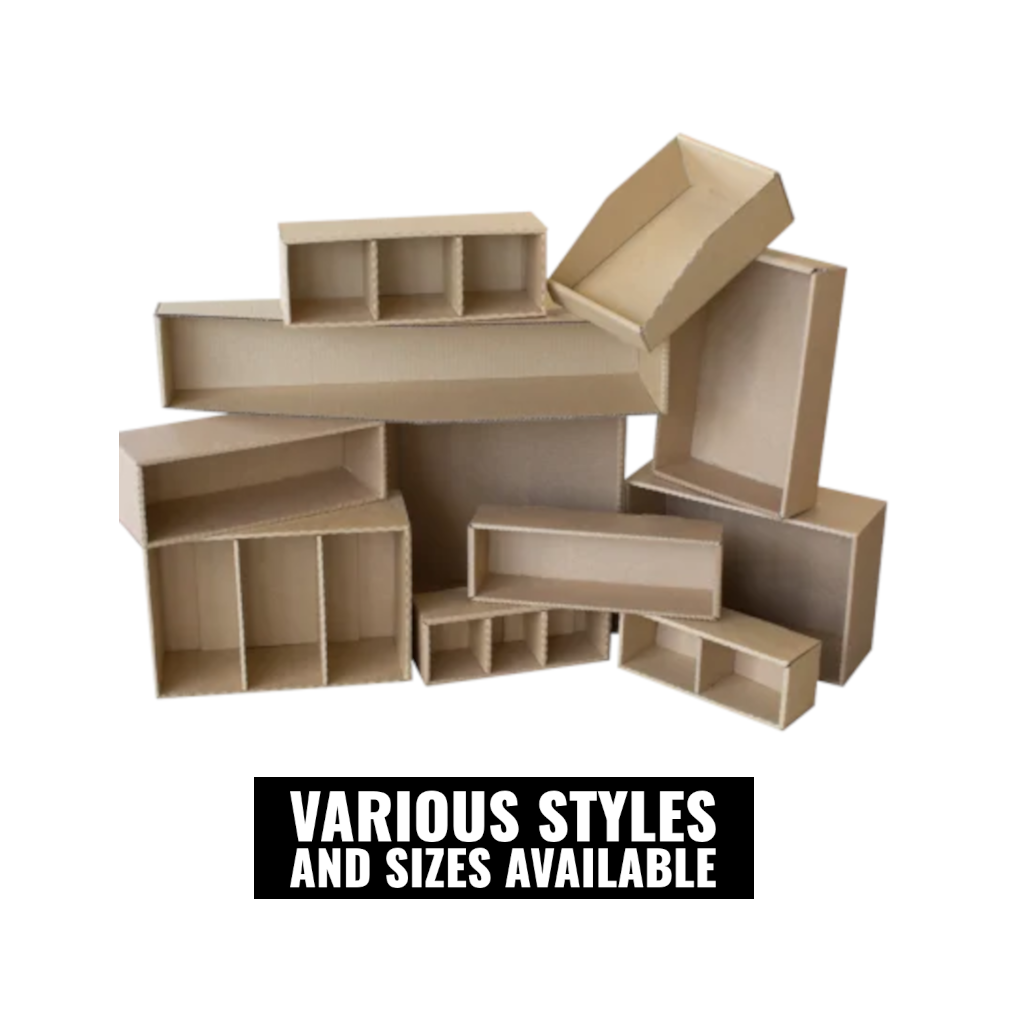 Parts Box, Cardboard, 2 Dividers, 100 x 100 x 300mm - Each