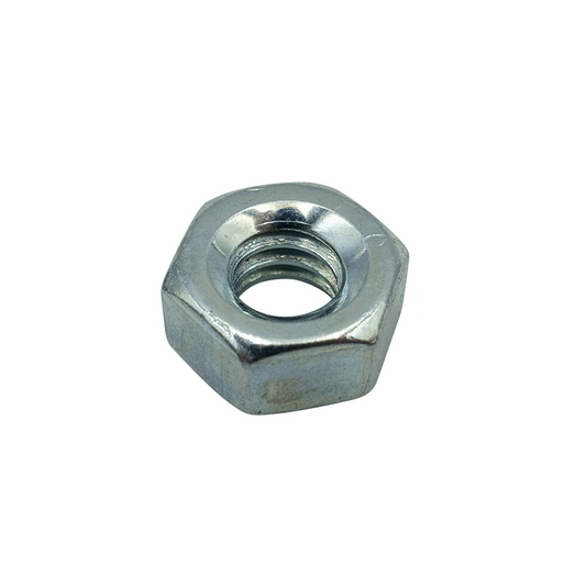 Hex Plain Nuts, Champion, Zinc/Steel, High Tensile, M6 x 1.0mm - 100 Pack