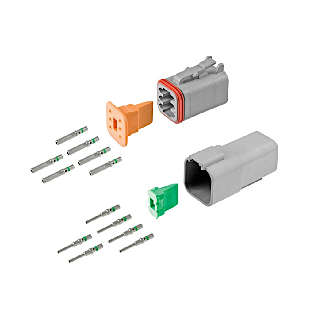 Connector Kit, Deutsch, 6 Position, Size 16, 16 Pieces (DT04-6P, DT06-6S, Wedges & Terminals) - Each