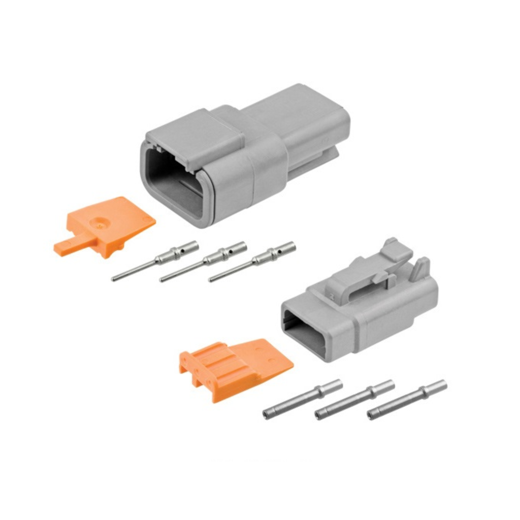 Connector Kit, Deutsch, 3 Position, Size 20, 10 Pieces (DTM04-3P, DTM06-3S, Wedges & Terminals) - Each