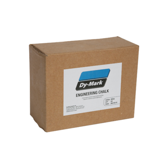 Engineering Chalk, Dy-Mark, White, 80 x 10 x 10mm - 50 Pack