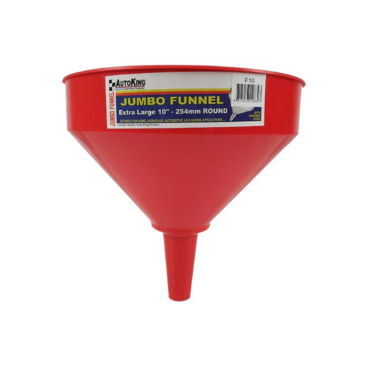 Funnel, Auto King, Heavy Duty, Red Plastic, 254mm (10") - Each