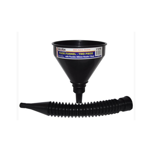 Funnel, Auto King, Flexi Plastic, Black, 300mm Nozzle - Each