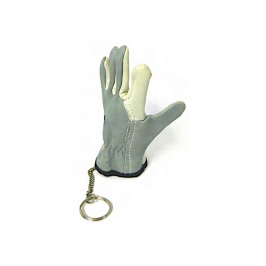 Glove Key Ring, Genuine Cow Grain Leather, Promotional Item, In Left Hand - Each