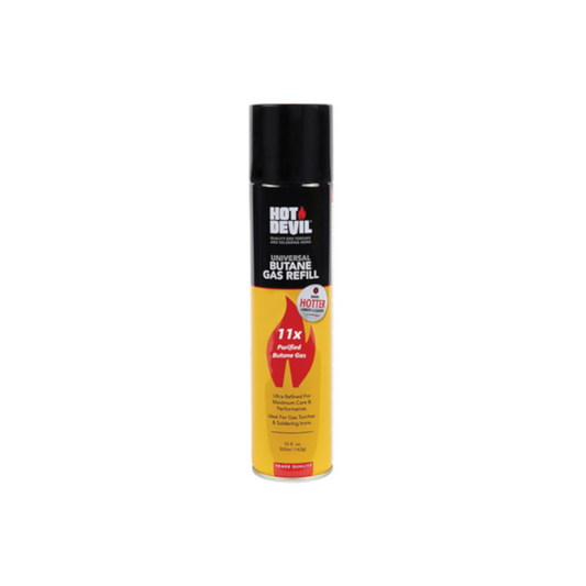 Butane Gas Can, Hot Devil, Universal Uses Including Refilling, 300ml - Each
