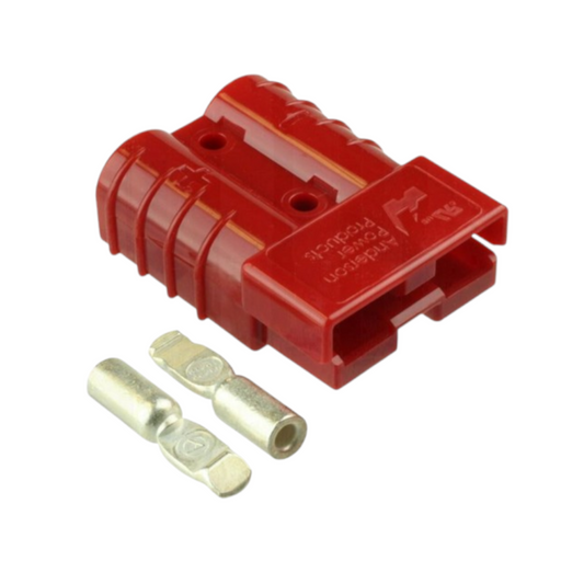 Anderson Connector (Genuine), 2 Pins, Red, 50a - Each