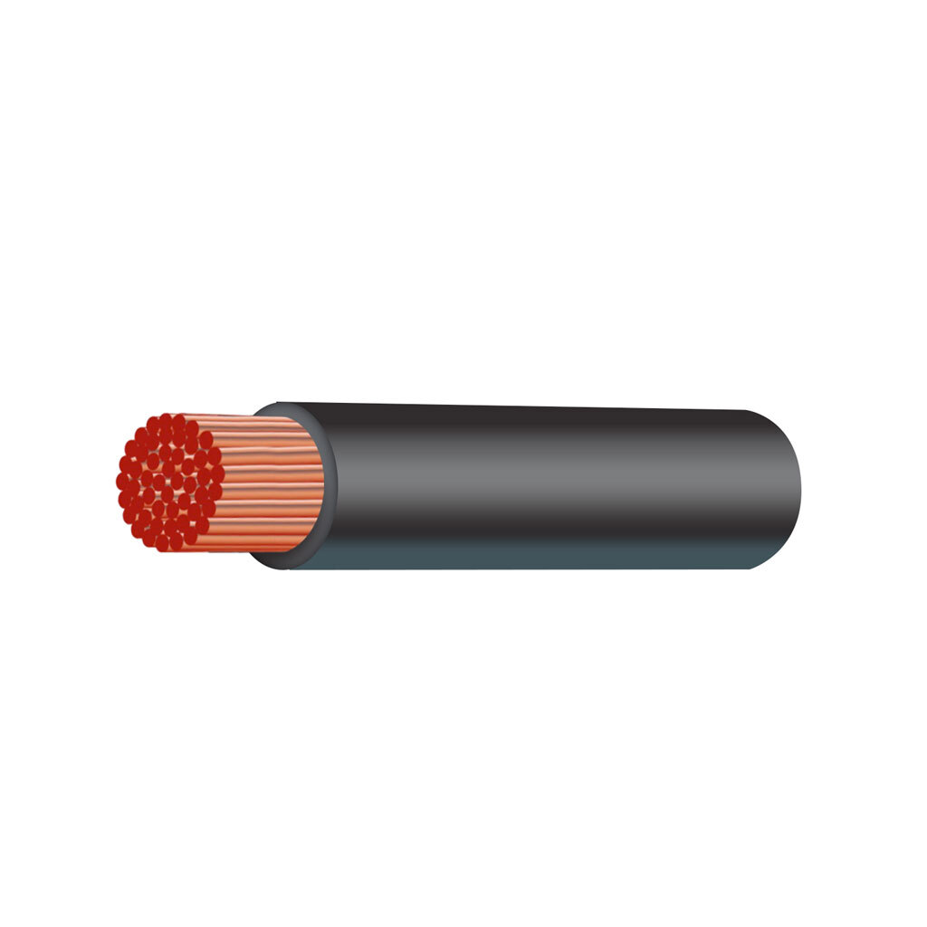 Battery/Starter Cable, Single Core, 0 B&S, Black - 100m Roll