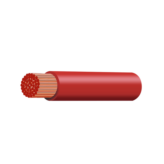Battery/Starter Cable, Single Core, 0 B&S, Red - 100m Roll