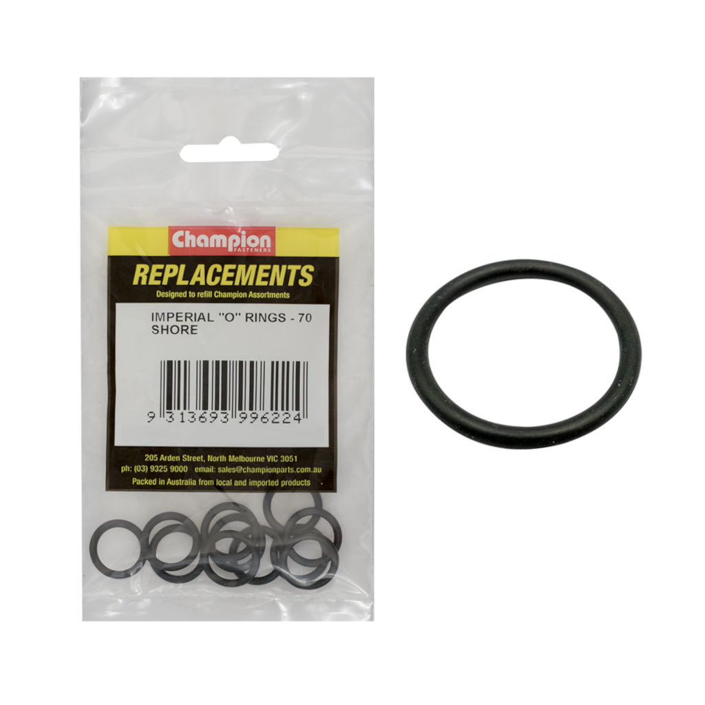 O Rings, Champion, Imperial, Nitrile, 9/16" x 3/32" - 10 Pack