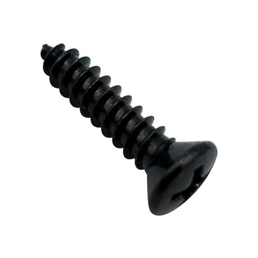 Self-Tapping Screws, Champion, Raised Head Phillips, Steel, Black Zinc, 4.2 x 19.0mm - 100 Pack