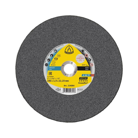 Cutting & Grinding Disc, A46TZ Special, 16.0mm (Bore), 100 x 1.6mm - Each