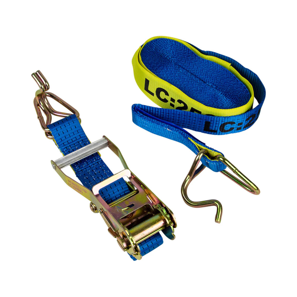 Ratchet Strap, Transport Tie Down, 50mm Webbing x 9m Length, 2500kg Rating - Each
