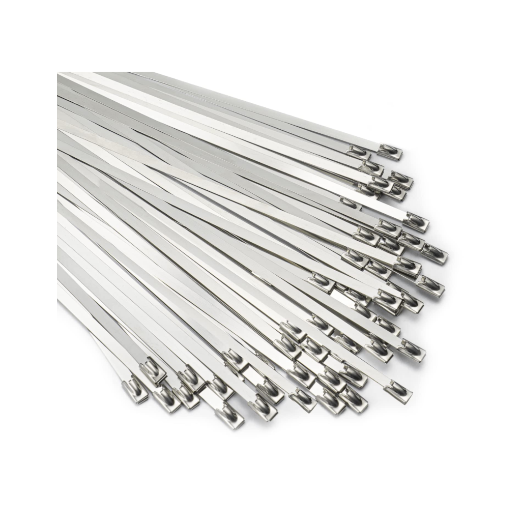 Cable Ties, Stainless Steel, 200 x 7.9mm - 100 Pack
