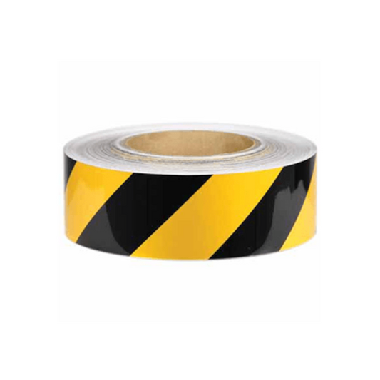 Reflective Tape, Class 2, Yellow/Black, 50mm - 45m Roll