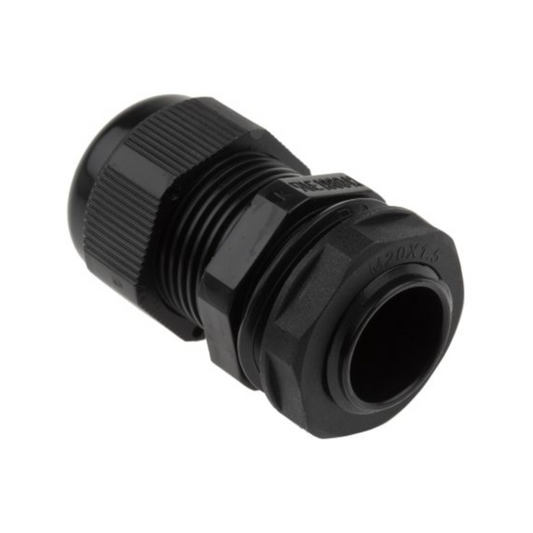Cable Gland, Black, M12, 4-6mm (Cable OD) - Each