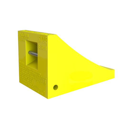 Wheel Chock, Size 1.5, 400 to 800mm Wheels, 180 x 115 x 110mm - Each