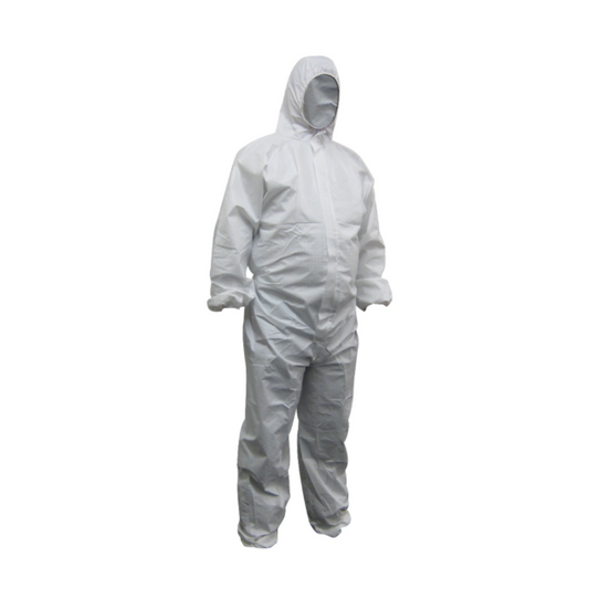 Coveralls, Disposable Polypropylene, Large, White - Each