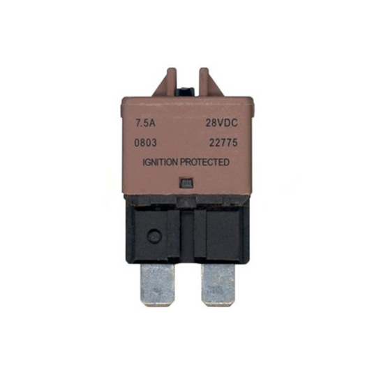 Circuit Breaker, Wedge Low Profile Manual Reset, 10a - Each