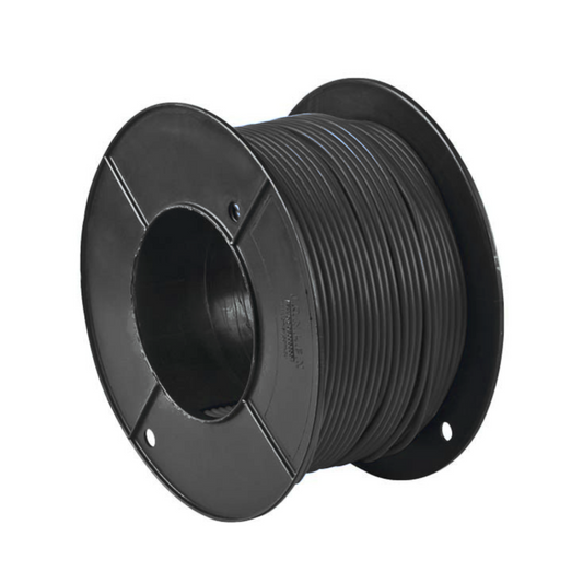 Cable, Black, Single Core, 3mm (1.13mm^2) - 30m roll