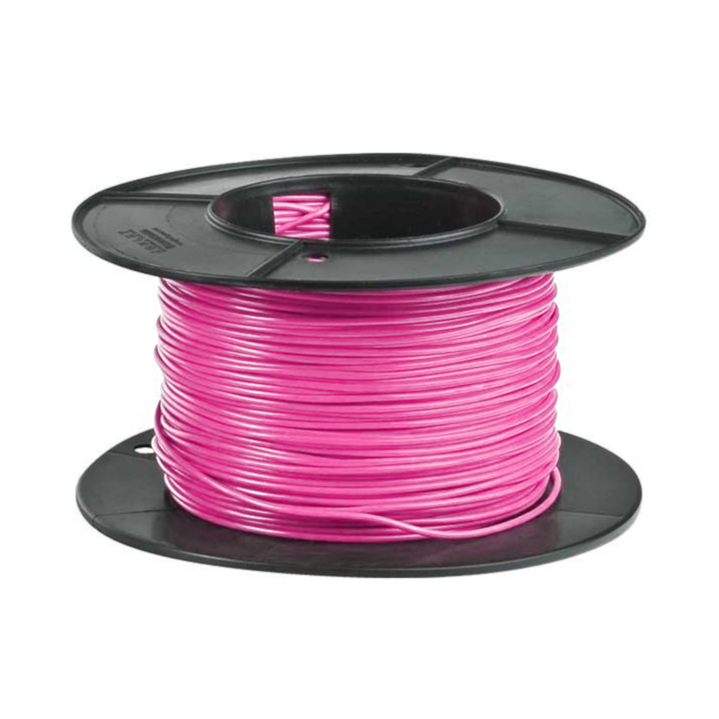 Cable, Pink, Single Core, 4mm (1.84mm^2) - 100m roll