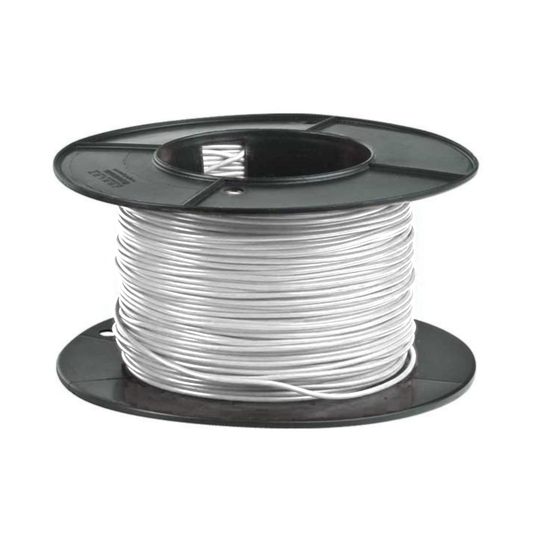 Cable, White, Single Core, 3mm (1.13mm^2) - 100m roll