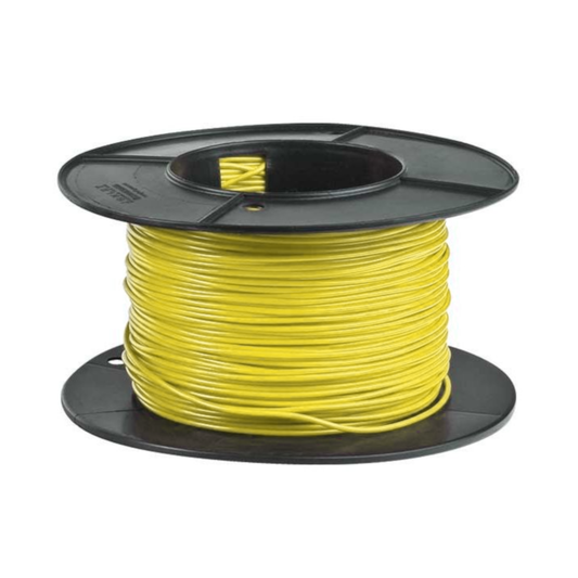 Cable, Yellow, Single Core, 6mm (4.59mm^2) - 100m roll