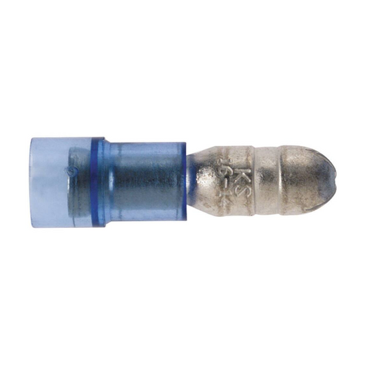 Terminal, Hella, Male Bullet Transparent Insulated, Blue - 100 Pack