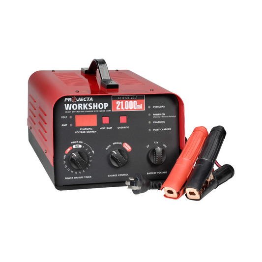Battery Charger, 2 Stage Automatic, Manual, 6/12/24v, 21a - Each