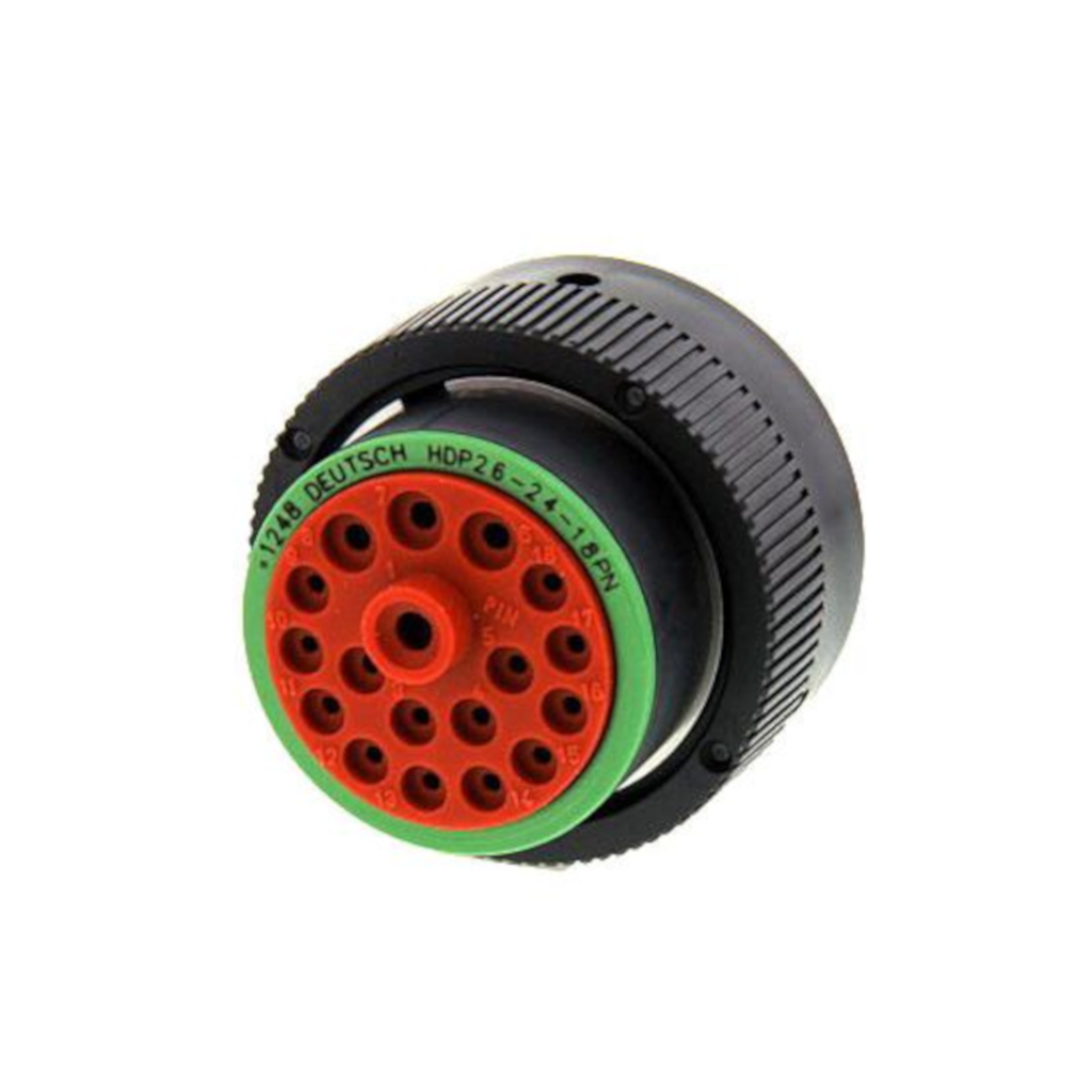 Connector Plug, Deutsch, In-Line, Reverse Gender, Plastic, 18 Position, 16-8 AWG - Each