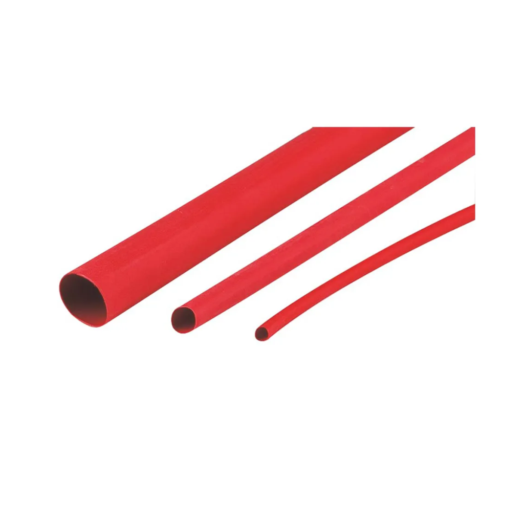 Heatshrink, Thin Wall, 2:1 Ratio, Red, 3.2 to 1.6mm - 1.2m Length