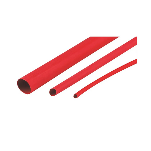 Heatshrink, Thin Wall, 2:1 Ratio, Red, 3.2 to 1.6mm - 1.2m Length