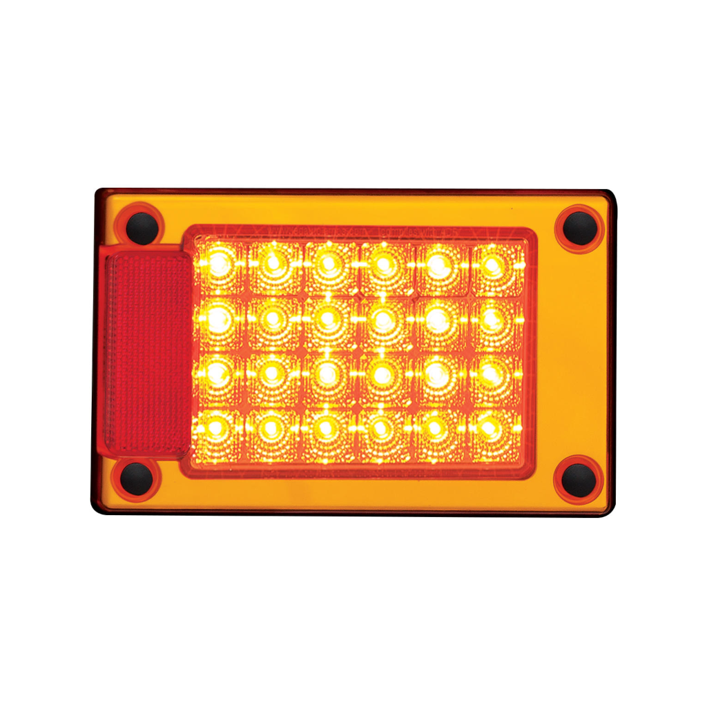 Lamp Insert, LED Autolamps, J3 Series, Rear Indicator, Amber, LED, Jumbo Insert, 12-24v - Each