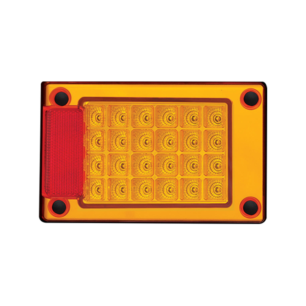 Lamp Insert, LED Autolamps, J3 Series, Rear Indicator, Amber, LED, Jumbo Insert, 12-24v - Each
