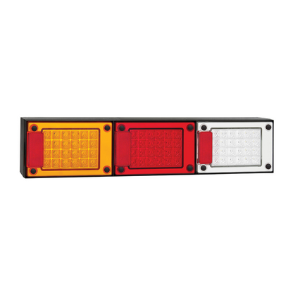 Combination Lamp, LED Autolamps, J3 Series, LED, Jumbo, Stop/Tail/Indicator/Reverse, 12-24v - Each