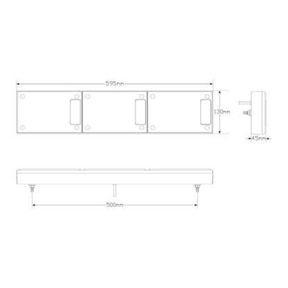 Combination Lamp, LED Autolamps, J3 Series, LED, Jumbo, Stop/Tail/Indicator/Reverse, 12-24v - Each