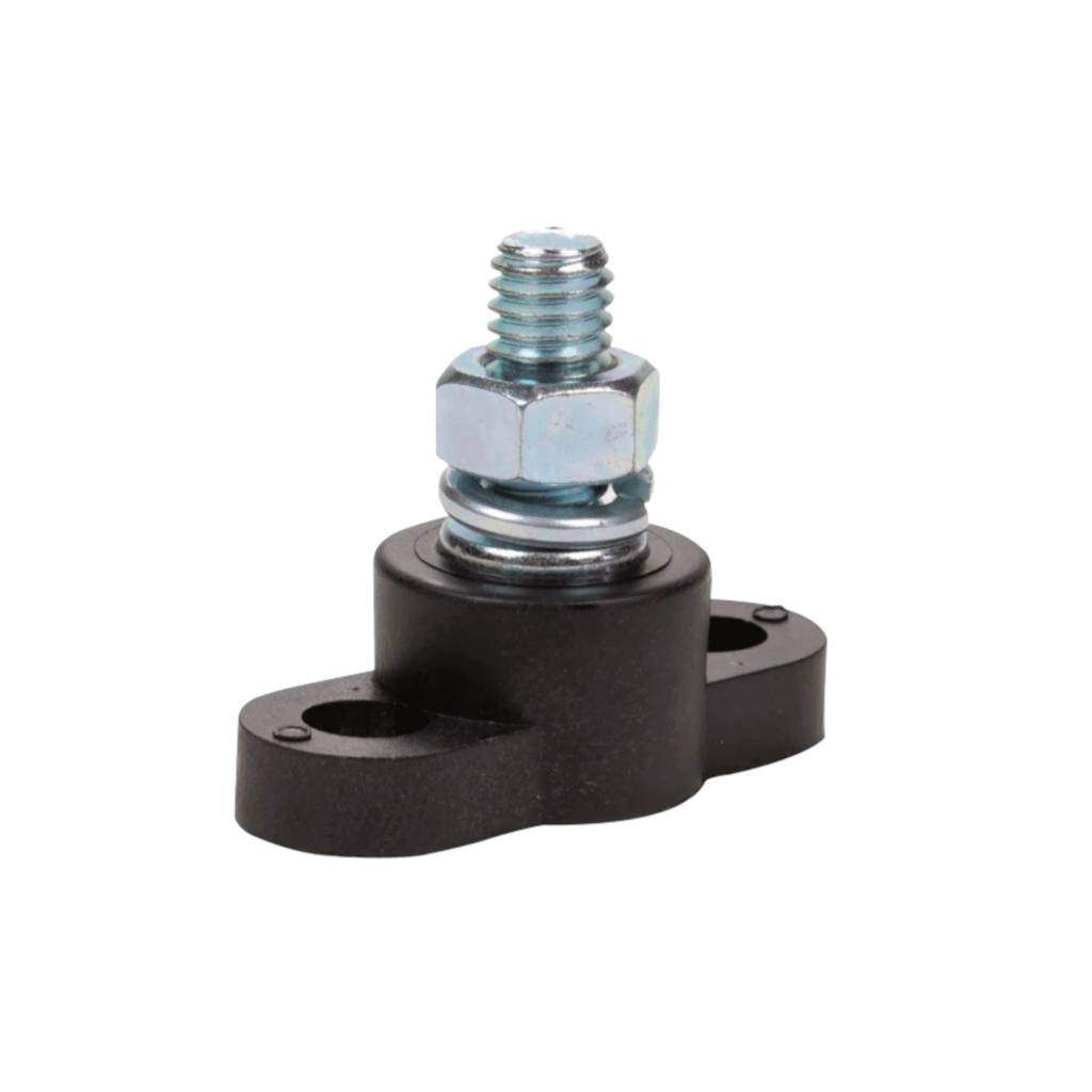 Junction Block, Stud Type, M10 Bolt, Black - Each
