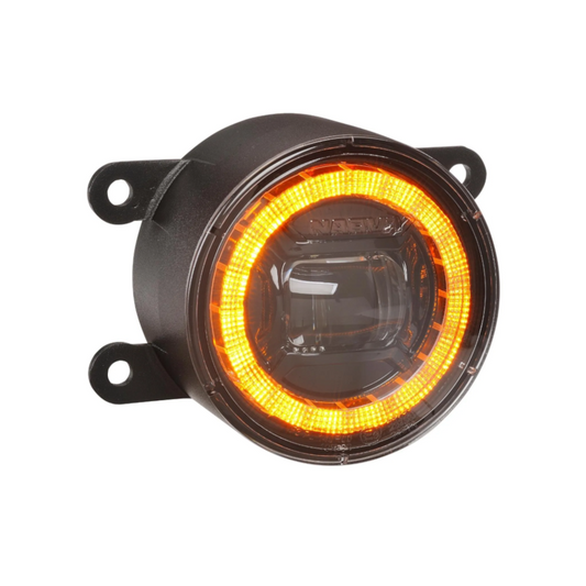 Fog Lamp, Narva, Fog Lamp With 4 Functions, DRL/Position/Indicator, 90mm - Each