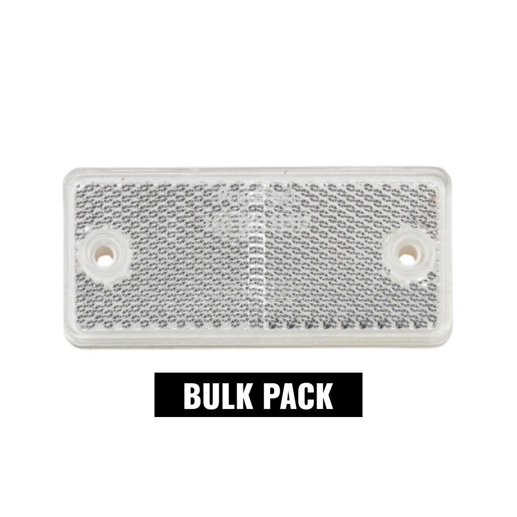 Reflector, Narva, Retro, Dual Fixing Holes, Clear, 90 x 40mm - 50 Pack