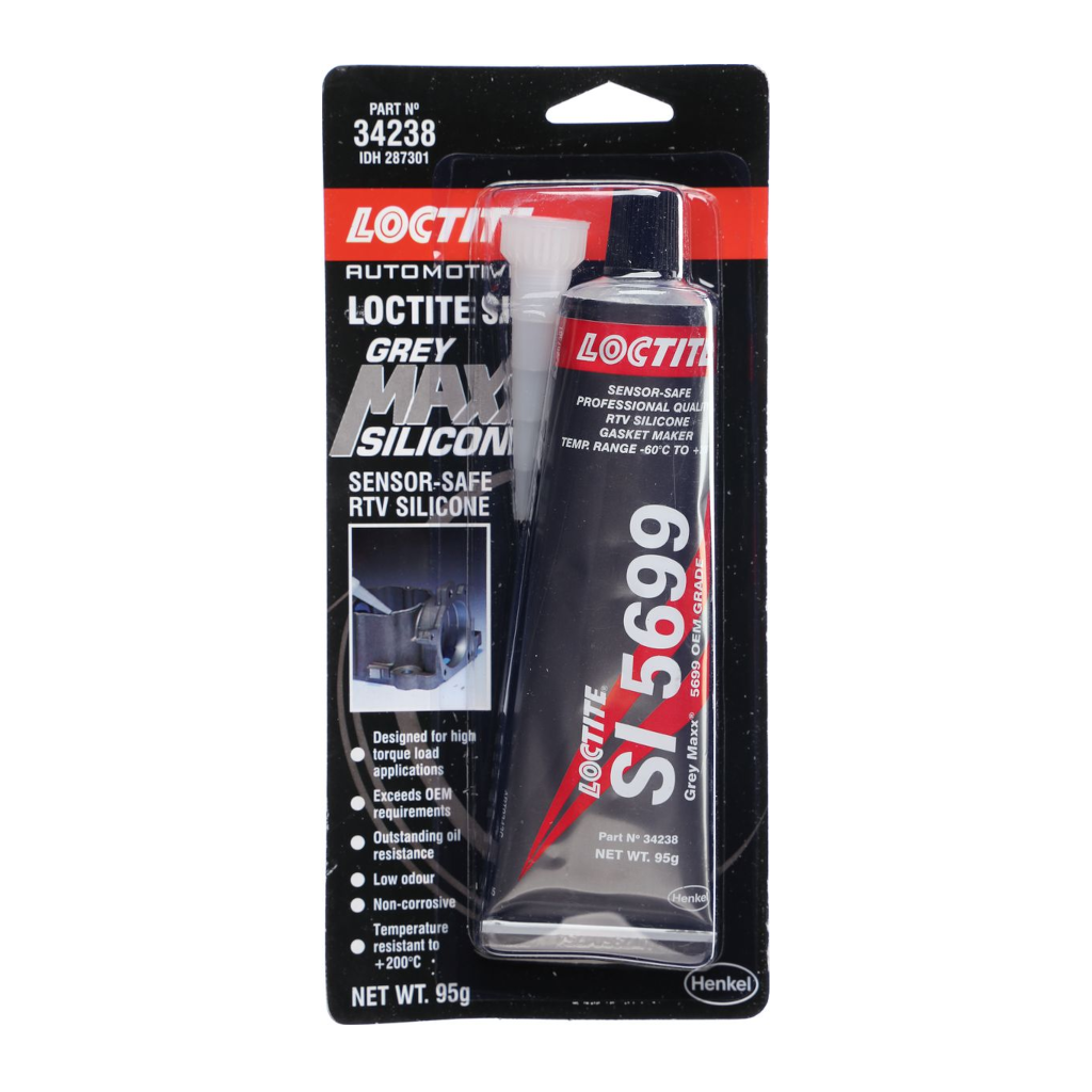 Silicone, Loctite Maxx Grey Silicone, 95G Tube - Each