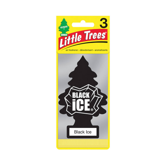 Air Freshener, Little Trees, Car Deodoriser, Black Ice - 3 Pack