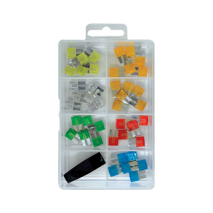 Fuse Assortment Kit, Pro-Kit, Micro 2 Blade, with Tool, 7 Types (5 to 30a) - 100 Piece