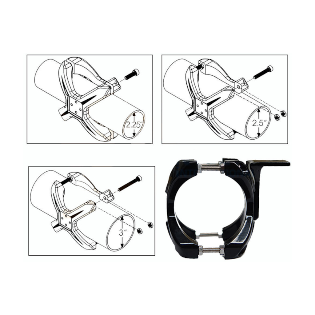 Bull Bar Mount Brackets, Mad Goose, Universal - 2 Pack (Pair)