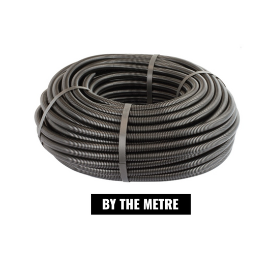 Conduit, Convoluted Tubing, Non-Split, Black Nylon, 28.0mm ID - Per Metre