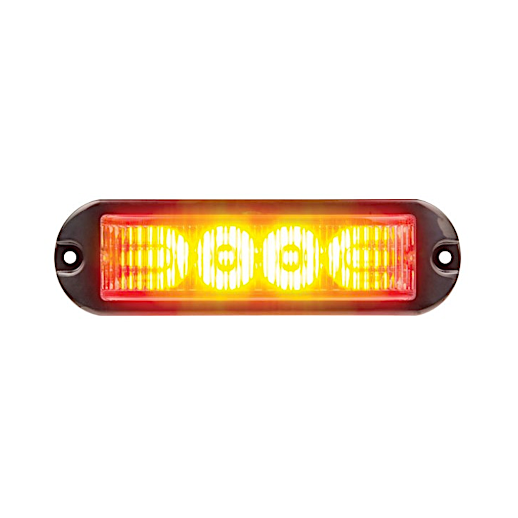Warning Lamp, Ionnic, 4 LED KR Series, 12/24v, Amber - Each