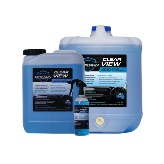 Glass Cleaner, Clear View, Omikron, 250ml - Each
