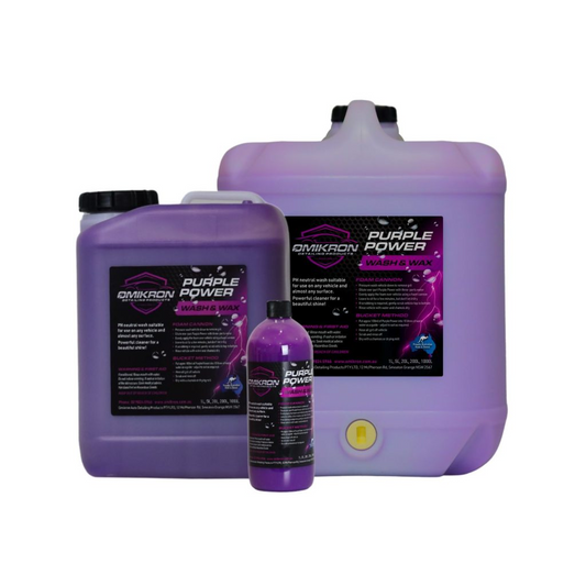Vehicle Wash, Purple Power Wash & Wax, Omikron, 250ml - Each