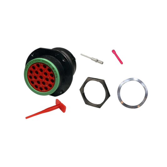 Connector Kit, Deutsch, Half kit with Receptacle, Washer, Locking Nut, Removal Tool, and Terminals - Each