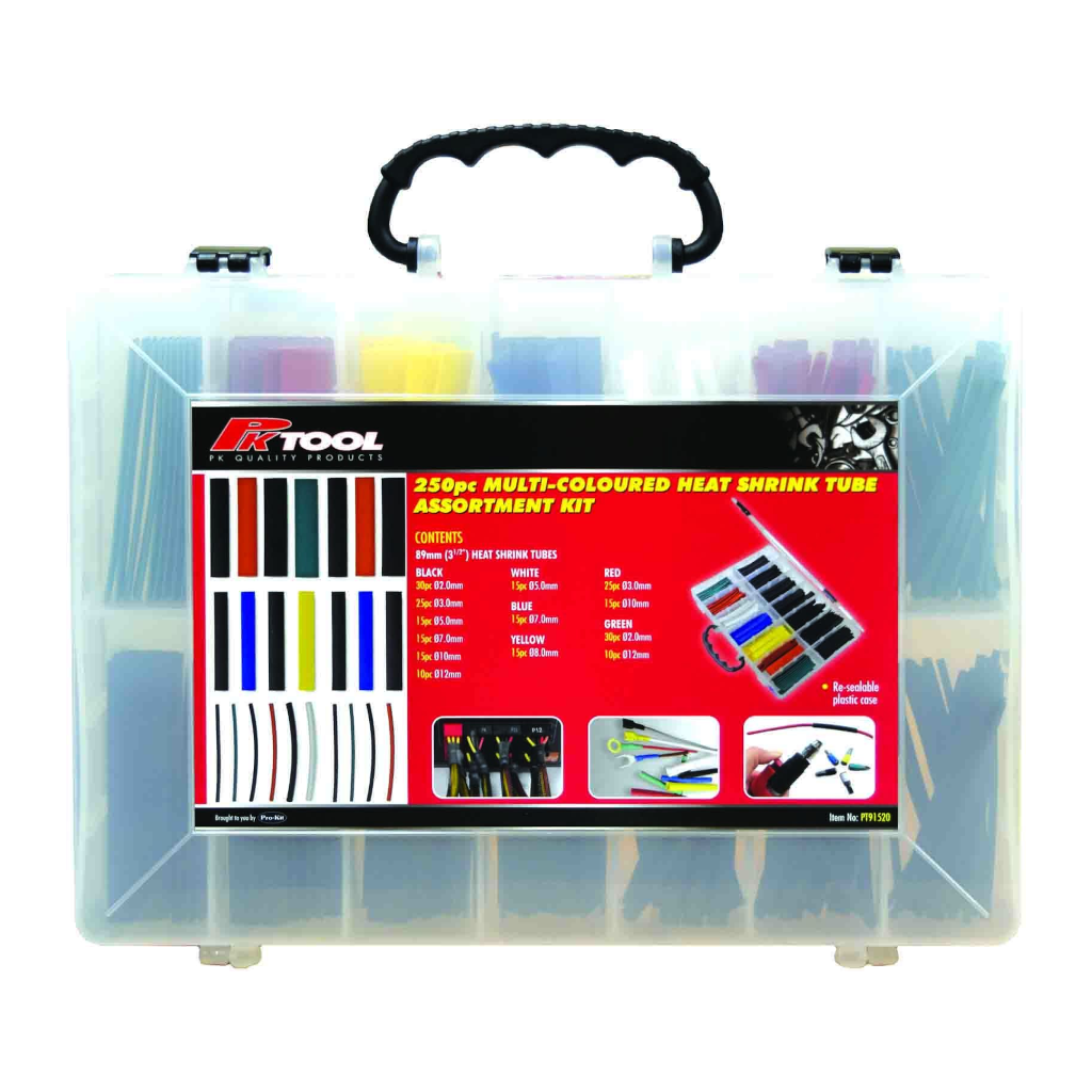 Heatshrink Assortment, Multicolour - 250 Piece