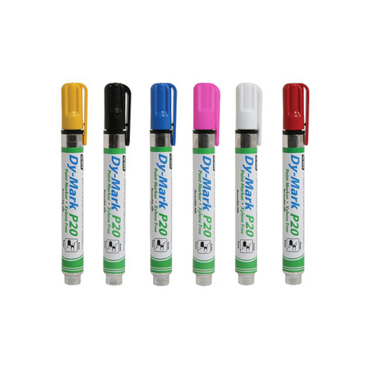Paint Marker, Dy-Mark, Reversible Tip, 3.0mm Bullet or 5.0mm Chisel, P20, Black - Each