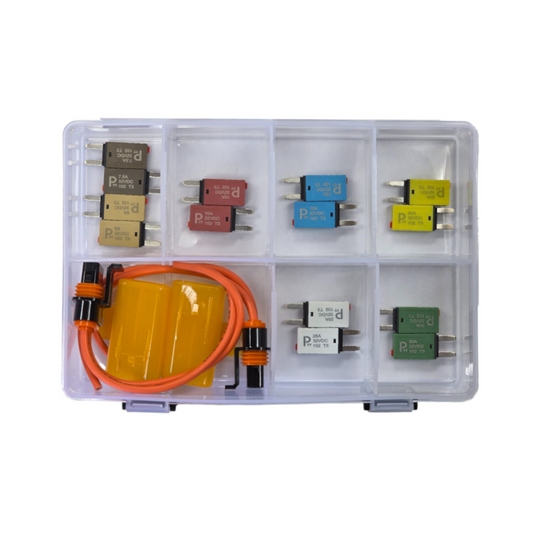 Circuit Breaker Assortment Kit, RPT, 233 Series, 5 to 30a, with Fuse Holder - 16 Piece